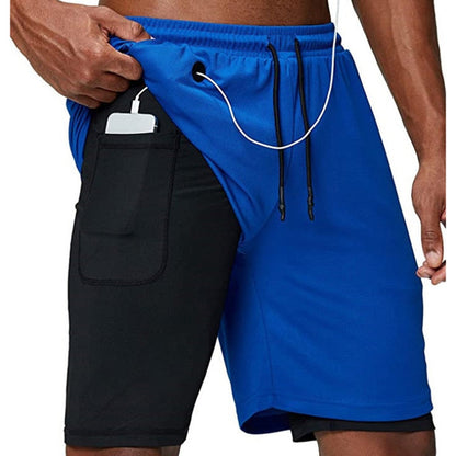 Men Running Shorts 2 In 1 Sport GYM Shorts Men New Design Jogging Fitness Training Shorts Quick Dry Basketball Shorts Male-0