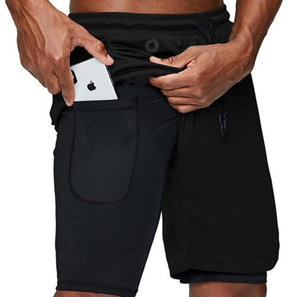 Men Running Shorts 2 In 1 Sport GYM Shorts Men New Design Jogging Fitness Training Shorts Quick Dry Basketball Shorts Male-6