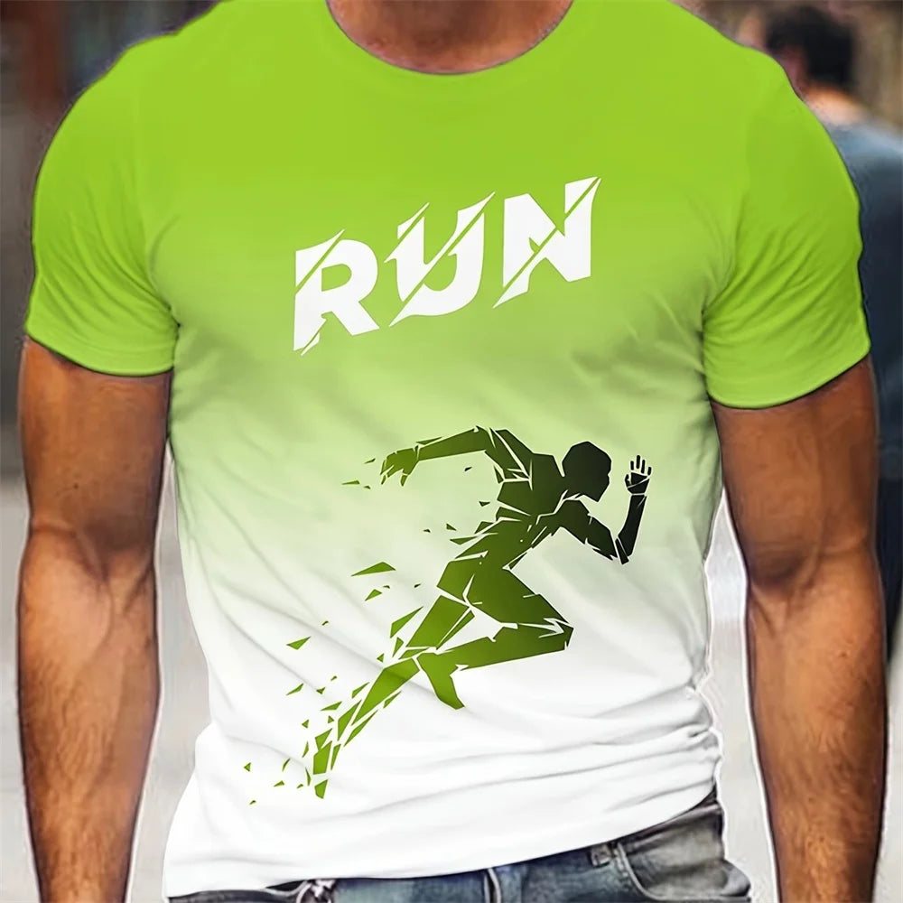 Factory2Freedom Men’s Running Pattern Print T-Shirt