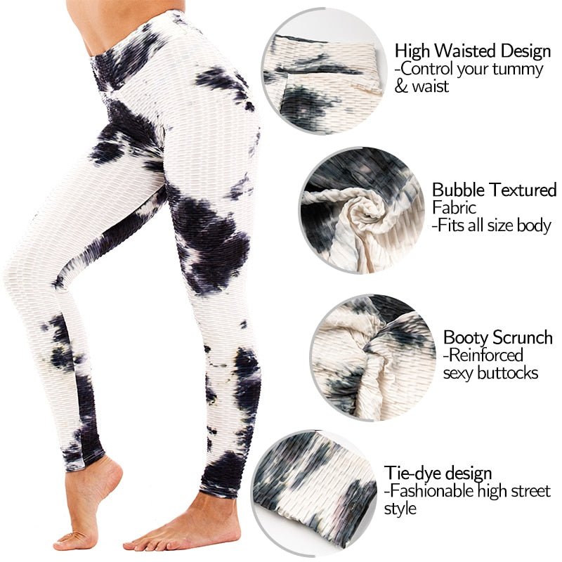 Booty Enhancing Tie-dye Print Workout Pants Gym Fitness Leggings High Waist Seamless Leggins Jogging Trousers Training Wear-1