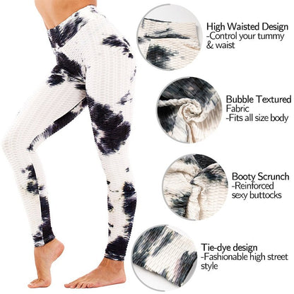 Booty Enhancing Tie-dye Print Workout Pants Gym Fitness Leggings High Waist Seamless Leggins Jogging Trousers Training Wear-1