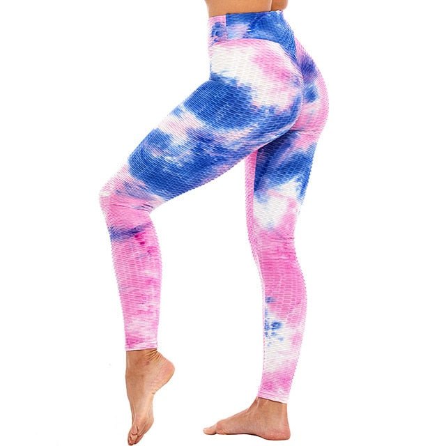 Booty Enhancing Tie-dye Print Workout Pants Gym Fitness Leggings High Waist Seamless Leggins Jogging Trousers Training Wear-2