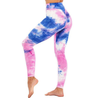 Booty Enhancing Tie-dye Print Workout Pants Gym Fitness Leggings High Waist Seamless Leggins Jogging Trousers Training Wear-2