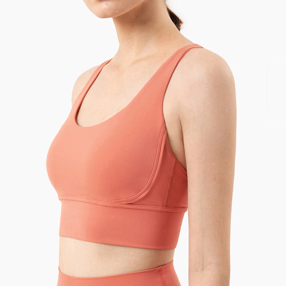 Seamless High Elastic Gym Bra For Women Sports Fitness Workout Tank Crop Top Jogging Running Energy Active Wear Gym Clothing-0