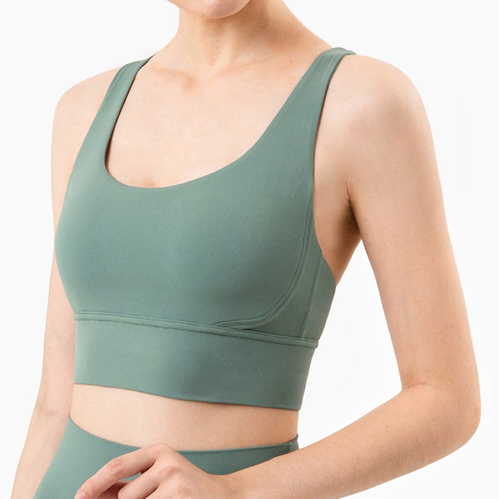 Seamless High Elastic Gym Bra For Women Sports Fitness Workout Tank Crop Top Jogging Running Energy Active Wear Gym Clothing-4