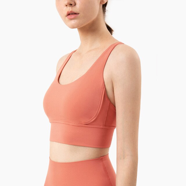 Seamless High Elastic Gym Bra For Women Sports Fitness Workout Tank Crop Top Jogging Running Energy Active Wear Gym Clothing-1